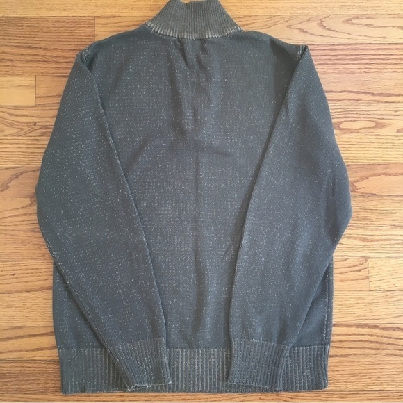 Structure Mens Pull Over Half Zip Grey Brown Sweater - Picture 15 of 15